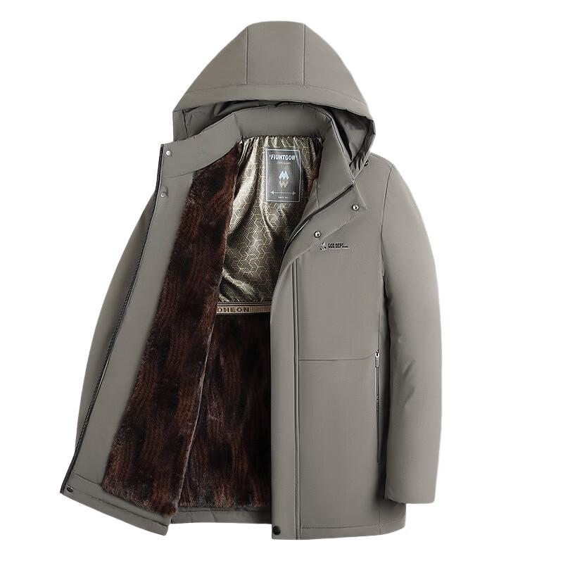 Red Dragonfly Men's Fleece-Lined Winter Hooded Padded Jacket