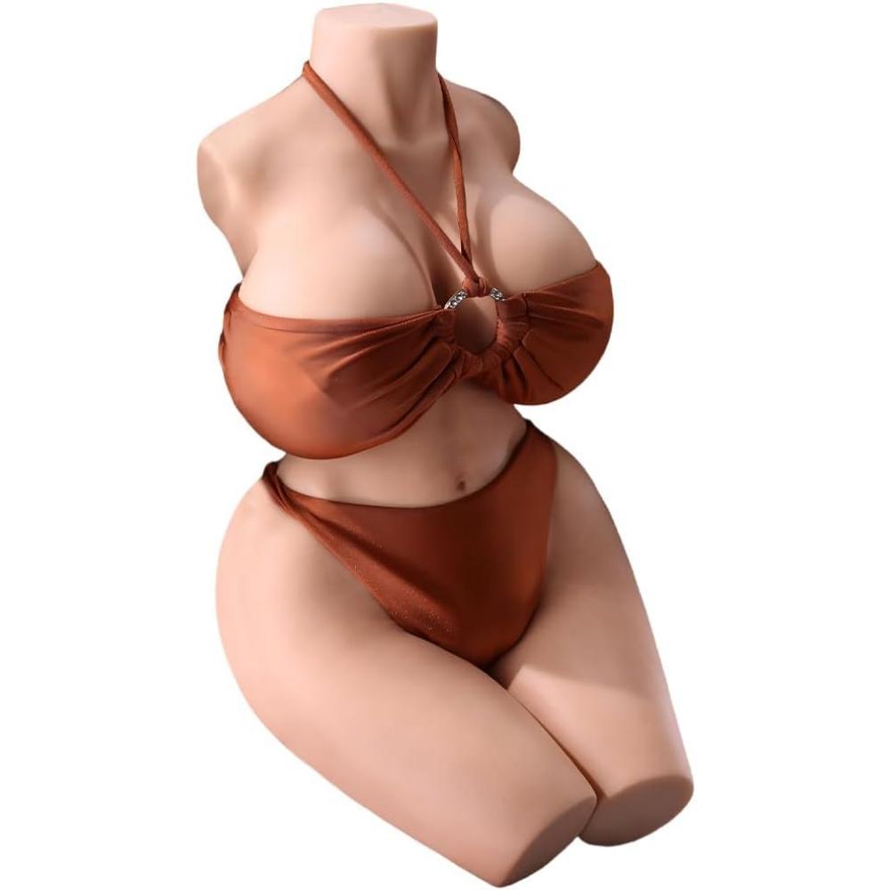 Skin Color 3D Real Half Doll Male Toy TPE Masturbator Dual Channel Sex Doll Real Vagina Real Anus Male Toy