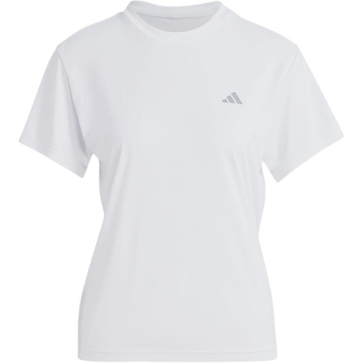 Adidas T Shirts Women's White Crew Neck Moderate Straight Fit HZ0112