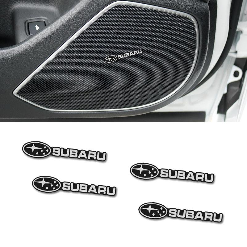 Car 3D Audio Stereo Speaker Badge Sticker Decal Accessories For Subaru STI Forester Impreza Legacy Outback XV BRZ WRX