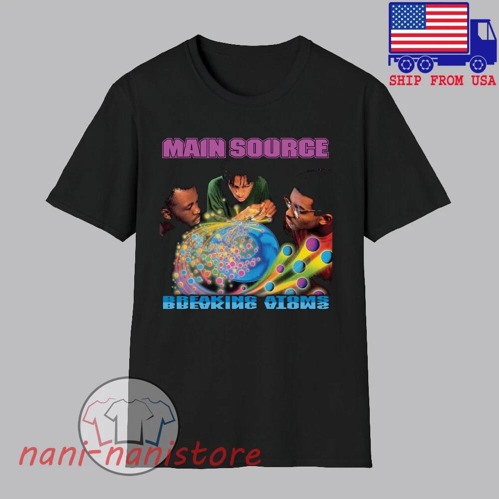 Main Source Breaking Atoms Men s Black Size S-5XL 2XL