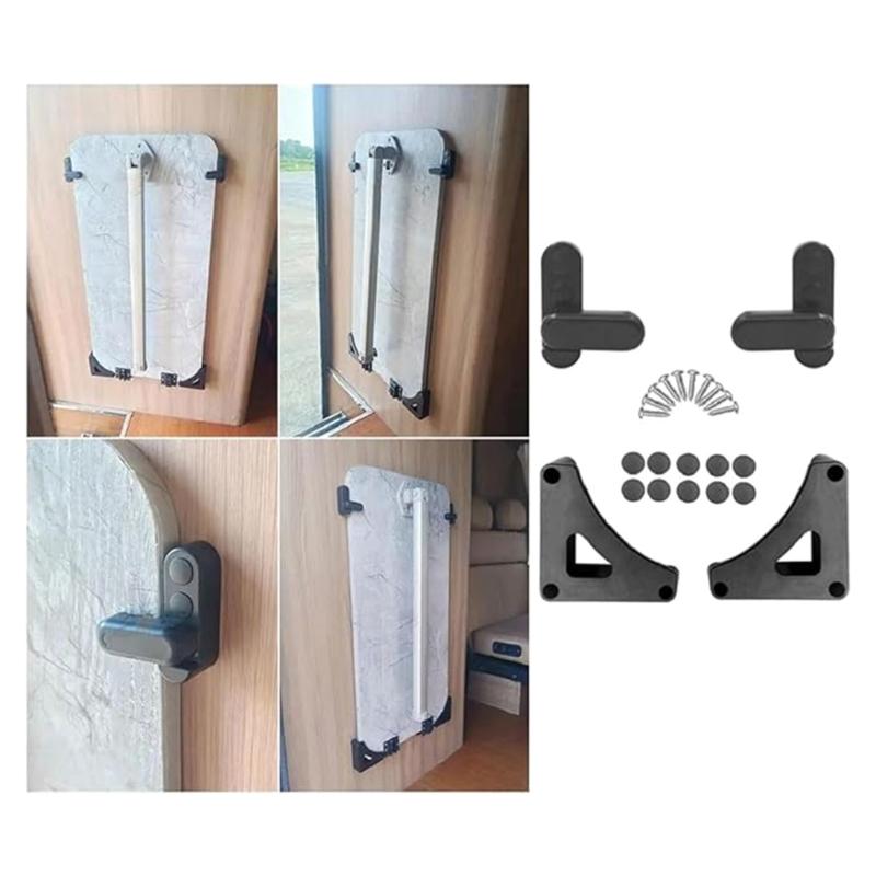 Upgraded Table Board Buckle Plastic Cabinet Lock Secure Installation Trailer Board Lock 360 Degree Support for Supplies