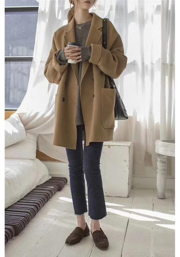 2026 Autumn/Winter Korean Style Women's Woolen Coat