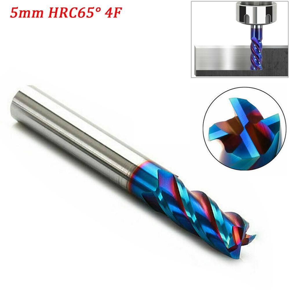 5mm HRC65° 4F For NANO Tungsten Carbide End Mill Milling Cutter For Stainless Steel