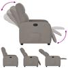 Relaxation Armchair Taupe Fabric
