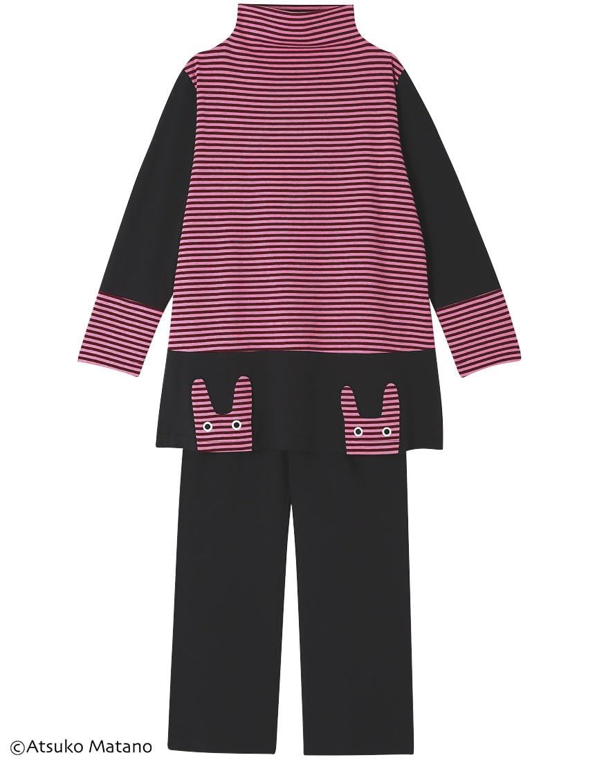 

Wacoal Atsuko Matano Long Sleeves and Cotton Pullover Top and Bottom Rabbit Size 3L Women s Pajamas, Pants, 100% Jersey, Set, Print, (HDX511)