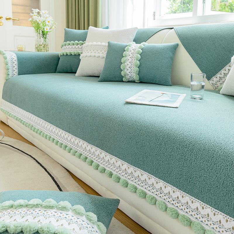 Fresh Chenille Sofa Cushion  New All Seasons Universal Cushion Blanket Non-slip Sofa Cover Cover Cloth Towel