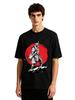 Mens Japanese Samurai Warrior Graphic Tshirt Retro Streetwear Print Casual Short Sleeve Pink Cotton Tee