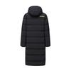Li Ning Table Tennis Series Solid Color Long Hooded Down Jacket Unisex outerwear Black AYMS185-2