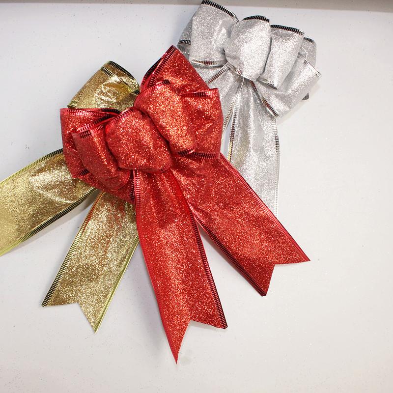 Christmas Stunning 20cm Bow Decorative Ornaments In Elegant Colors Perfect For Festive Cheer