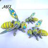 Collectible Bee Toy 3D Printed Mechanical Figurine, Cyberpunk Hornet Ornament with Insect Movable Joints, Stress Relief Articulated Fidget Desk