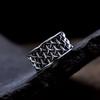 Adjustable Open Ring Men Women Vintage Geometric Cutout Design Minimalist Statement Band