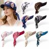Breathable Women Printed Satin Headscarf Hat Summer Baseball Cap Outdoor Sun Hat  For Men Women