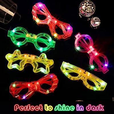 LED Light Up Glasses for Kids Glow In The Dark Party Favors Flashing Glow Eyewear for Birthday Gifts Christmas Classroom Prizes