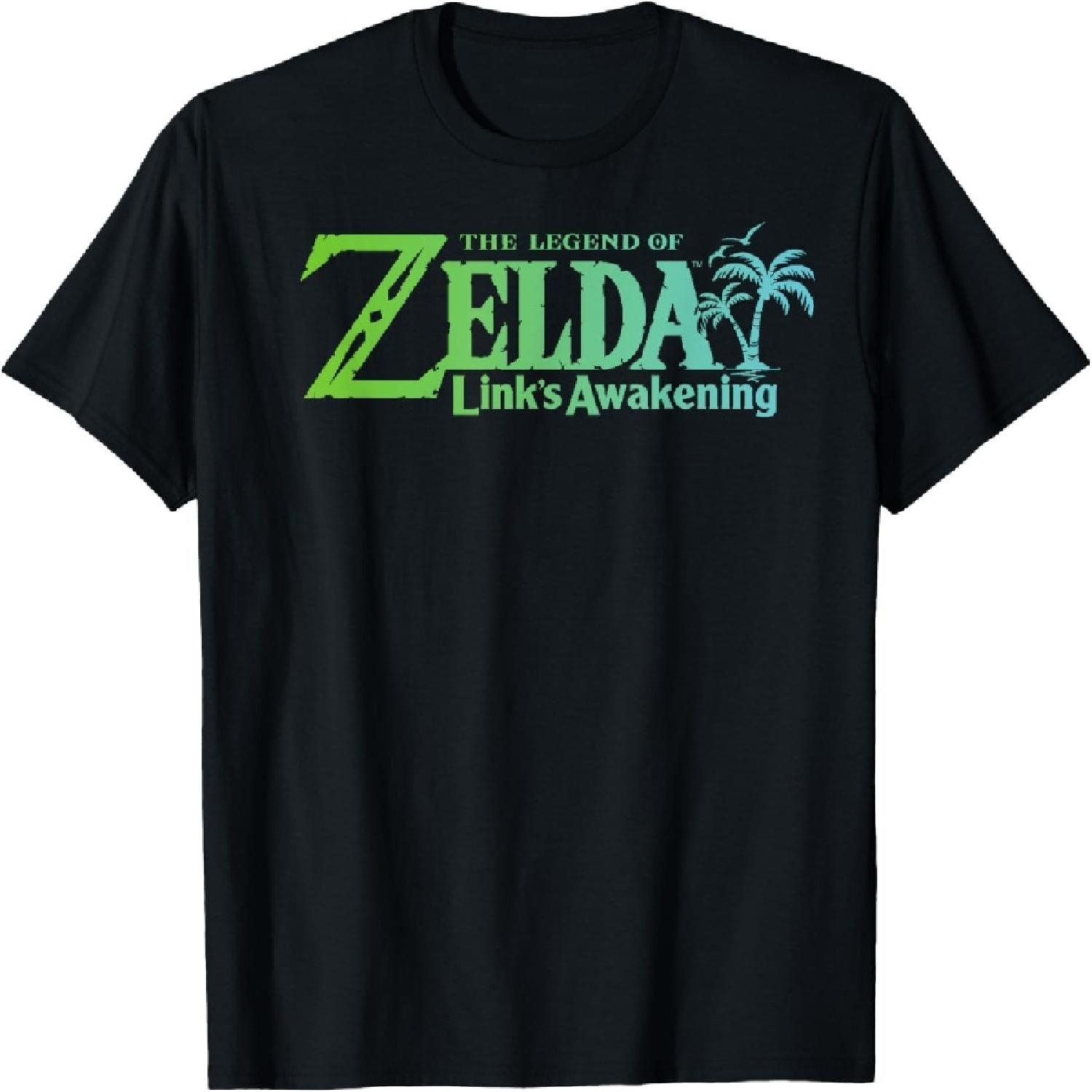 The Legend of Zelda_ Link s Awakening Palm Tree Logo T-Shirt XXXXXL разноцветный