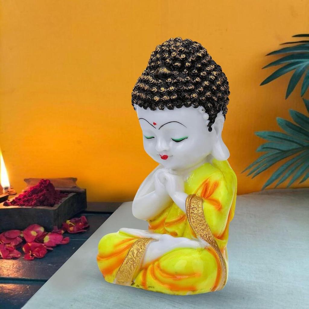Buddha Idol Decorative Showpiece Little Baby Monk Buddha, Marble Buddha Statues Lord Buddha Idol, Monk Statue, Showpiece