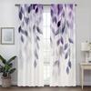 2pc    Window Curtains Leaves Machine Washable Polyester  Without Electricity Family Party Use for Holiday Party   General