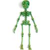 3D Printed Skeleton Refrigerator Magnet Halloween Poseable Skeleton Figurine with Movable Joints