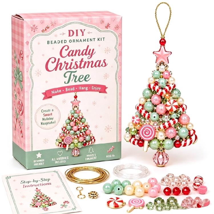 DIY Hanging Tree Ornament Project, 1 Christmas Craft for Shop Fronts, Holiday Parties, Homes, or Office Displays