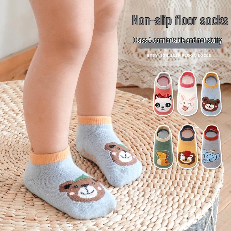 Rutschfeste Baby-Bodensocken - Niedliche Punkt-Trampolinsocken für Frühling & Herbst