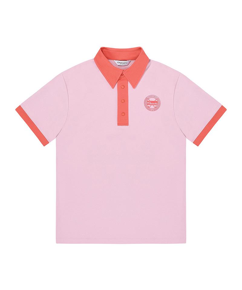 CHUCUCHU C23M-Ts023M Men'S Superior Polo Shirt (Pink)
