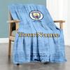 Manchester City Personalized Text Blanket Multi-purpose Personalized Blanket Ultra-Soft Suitable for Office Living Room Livingroom Bed