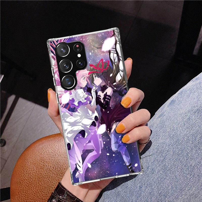 Madoka Magica Anime Phnoe Case for Samsung Galaxy S26 S25 Edge S23 S24 Ultra S22 Plus S21 S20 FE Unique Cover Soft Coque Galaxy