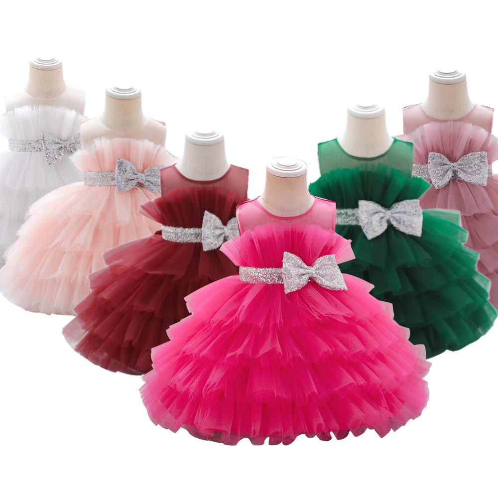 Cross-Border Infant Toddler Birthday Princess Puffy Dress for One-Year-Old