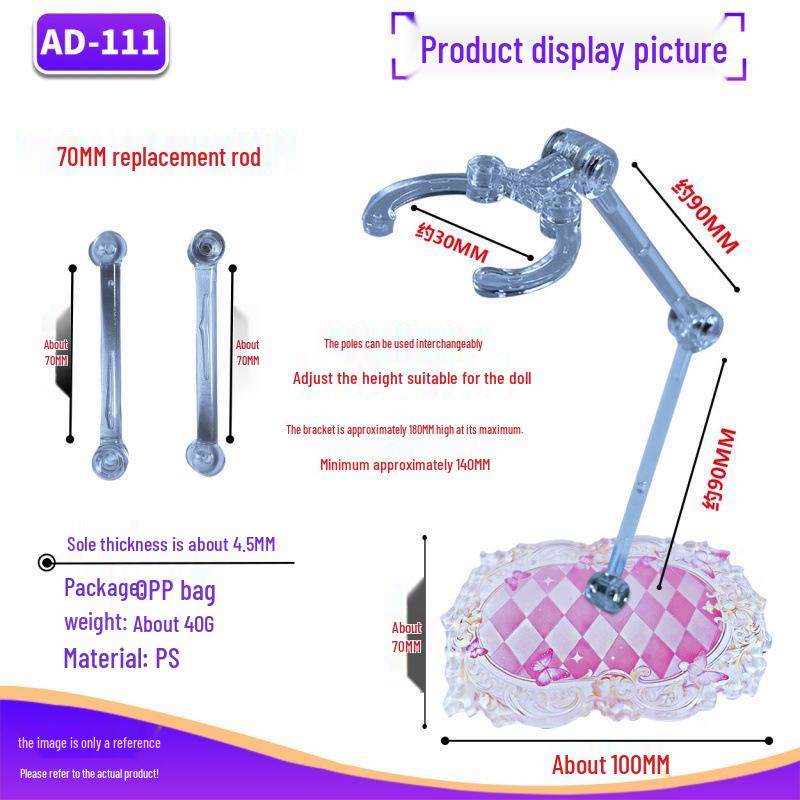 Adjustable BJD Stand for 12/8/6-Point Dolls - Stable, No Wobbling