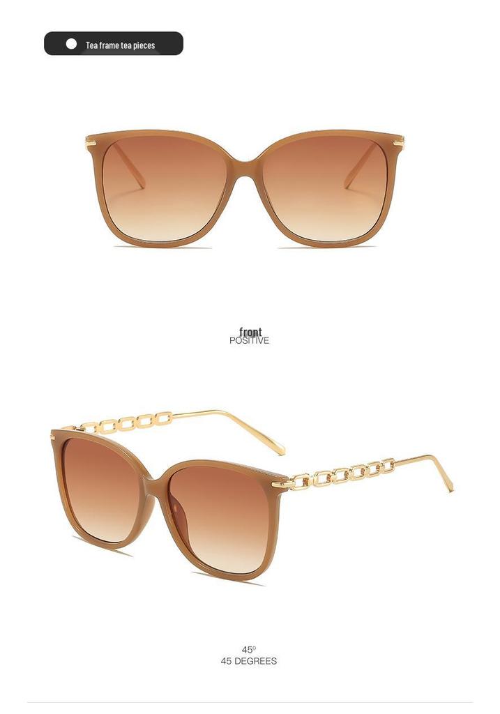 Trendy Oversized Women's Sunglasses: Fashionable Street Style UV Protection for Outdoor Travel