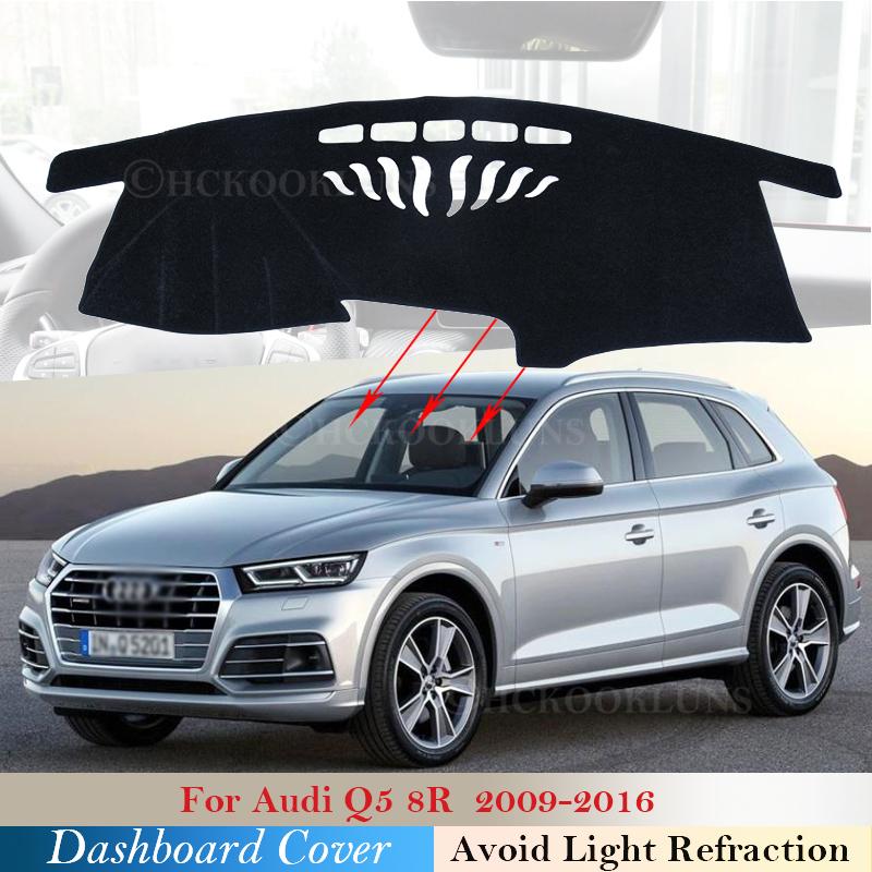 

Защитная накладка крышки приборной панели для Q5 8R 2009 ~ 2016 Автомобильные аксессуары Приборная панель солнцезащитный козырек Анти-УФ ковер S-line 2012 2015