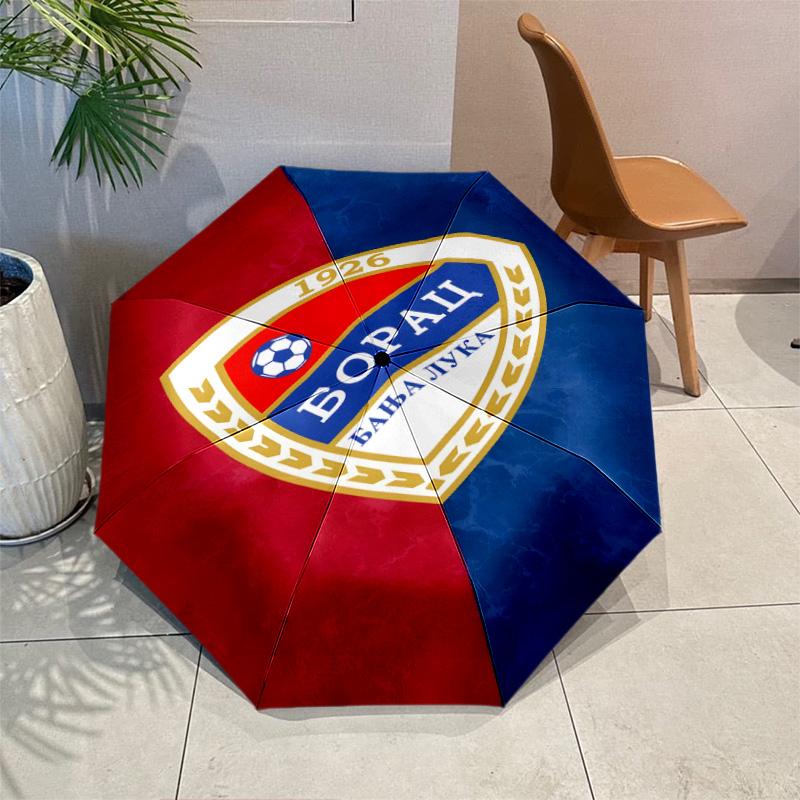 Football Team Umbrella with Automatic Open/Close & Self-8-Rib Heavy-Duty Umbrella, Compact Travel Umbrella Suitable for Outdoor