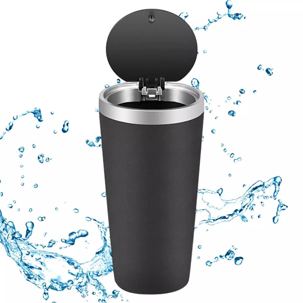 Mini poubelle de voiture avec porte-gobelet, petite poubelle portable en plastique pour la maison, le bureau, la chambre à coucher, poubelle de voiture, panier à déchets, organisateur de poubelles