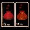Solar Power Supply Chinese Style Red Lantern Hollow Outdoor Hanging Lantern New Year Decoration Spring Festival Party Decor