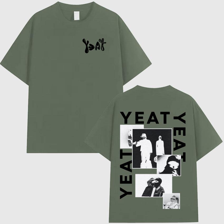 Rapper Yeat Harajuku Graphics Print Tshirt Mens Fashion Clothing Casual Cotton Short Sleeve Summer Oversized Streetwear T Shirt