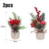 Artificial Simulation Plant Flower Red Berries Christmas Tree Home Decorations Garland DIY Supplies Holiday New Year Ornament