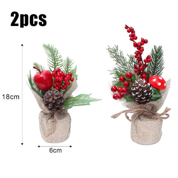Artificial Simulation Plant Flower Red Berries Christmas Tree Home Decorations Garland DIY Supplies Holiday New Year Ornament