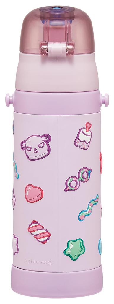 Skater Stainless Steel Water Direct Sanrio Kuromi and Mashu Gummy 3D Lightweight and Keeps Drinks Sports Water Children's Bottle, Drinking, 480ml,