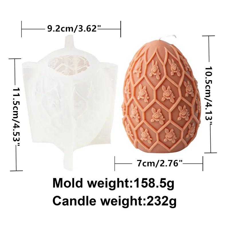 10cm Flower Easter Egg Candle Mould Eggshell Shaped Silicone Candle Making Molds Resin Soap Casting Gifts Home Decor Butterfly