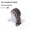Lightweight Silent Rubber Furniture Casters with Brake, 1-inch & 2-inch Wheels