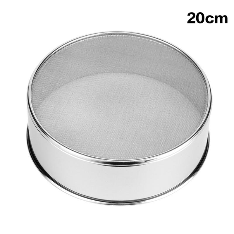 

304 Stainless Steel Rice Flour Sieve 14 Mesh Thickened Sesame Baking Tools Holding Ultrafine Flours Sift Kitchen Cake Accesories 20cm
