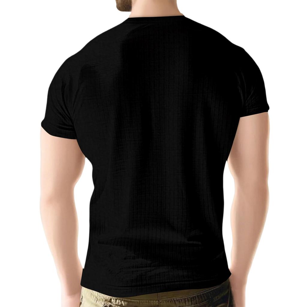 Summer Men's Matching Short-sleeved Shirt Single Breasted Breathable Sports Casual Top