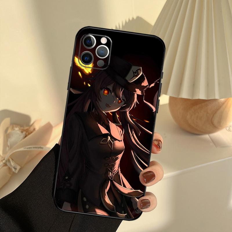 Hu Tao Genshin Impact Phone Case For iPhone 13 16 15 11 12 14 17 Pro Max 12 mini 15 16 Plus 16e 17 Air Cover Funda