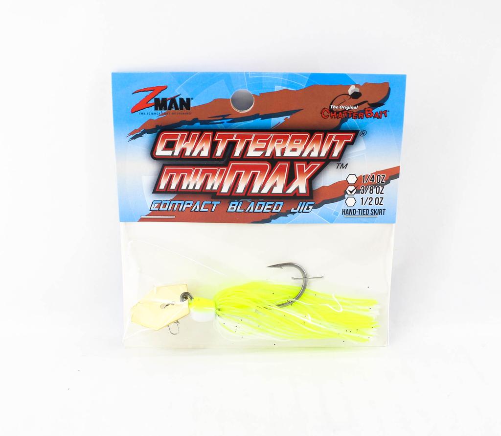 Zman Chatterbait Mini Max Sinking Lure 3/8 Oz Chart/White (8880)