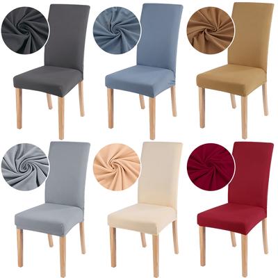 1/2/4/6 -Stk. Elastizität Stuhlhussen für Esszimmer, einfarbig, Stuhlbezug, Sitzbezug für Esszimmerstuhl, waschbar, abnehmbar
