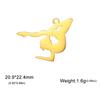 Teamer 5pcs/lot DIY Gymnast Sporter Charms Stainless Steel Gymnastics Dancer for Necklcae Bracelets Keychain Jewelry Making Gift