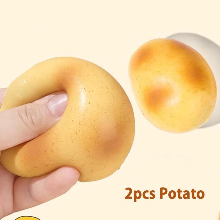 Squishy Food Potato Squeeze Stress Ball Fun Food Squishy Toy Fluid Sensory Slow Rising Fidget Toys Anti-Stress Squishies Gift