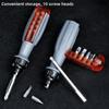 10 in 1 Manual Ratchet Screwdriver Set Metal Tool with Rotating Head Hidden Bit Slot for Tight Spaces Repair DIY