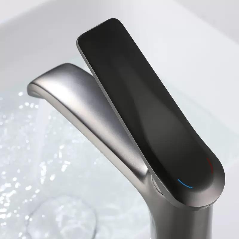 All Copper Material Surface Plating Countertop Basin Faucet Hot And Cold Water Mixer Taps Bathroom Accessories