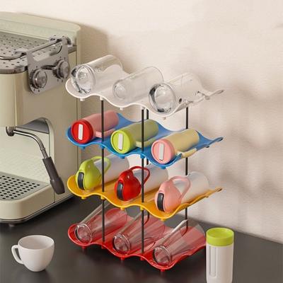 Large Capacity Cup Storage Rack Anti-Fall Water Cup Holder Water Bottle Storage Rack  for Home